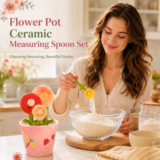 Ceramic Flower Measuring Spoon Set