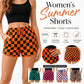 Women's Checkered Drawstring Casual Shorts