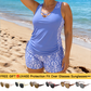 🔥Summer Sale 50% OFF+ FREE Gift🎁Women's Printed Tankini Swimsuit – 2-Piece Tummy Control Set 🌸