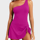 🏖️Last Day Sale 49% OFF👙One Shoulder Skirted One Piece Swimsuit