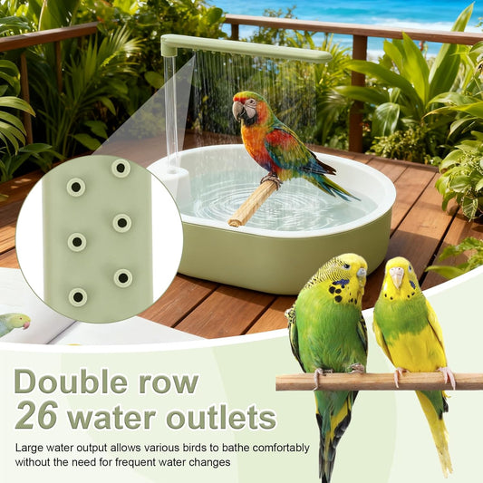 🔥Hot Deals-Automatic Bird Bath Shower with Faucet, USB-Powered Bird Bathtub for Bird