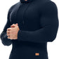 Solid-color Drawstring Hooded Long-sleeve Sweatshirt