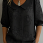 Vintage Peter Pan Collar Embroidered Floral Shirt