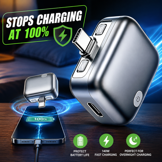 🛡️🔋 Protect Your Battery While You Sleep — Smart Auto Shut-Off at 100% Charge– Universal for iPhone, MacBook & Tablets