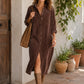 Women's Soft Corduroy Button-Down Dress