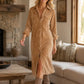 Women's Soft Corduroy Button-Down Dress