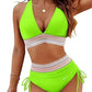 ⏳Last Day Promotion 60% OFF⛱️2026 High Waisted Tummy Control Color Block Bikini Sets