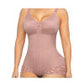 Dual-Zip Tummy Control Shapewear Bodysuit with Anti-Slip Lace