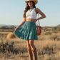 ⏰Limited Hot Sales - Just ￡13.99🔥55K+ SOLD!✨Women’s Elastic High Waist Tiered Ruffle Skort