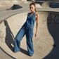 Women's Casual Halter Top & Wide-Leg Pants Set