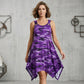 Women's Sleeveless Asymmetrical Hem Camouflage Dress