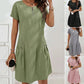 Women's Half-Zip Button Pocket Dress