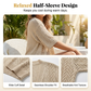 Women's Short Sleeve Open-Knit Cardigan