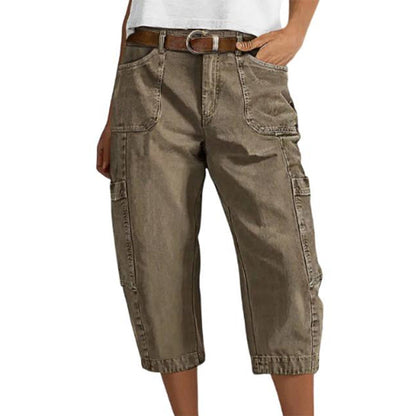Relaxed Casual Cargo Capris