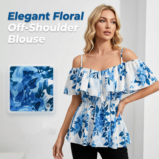 Women's Plus Size Printed Off-Shoulder Ruffle Cami Top
