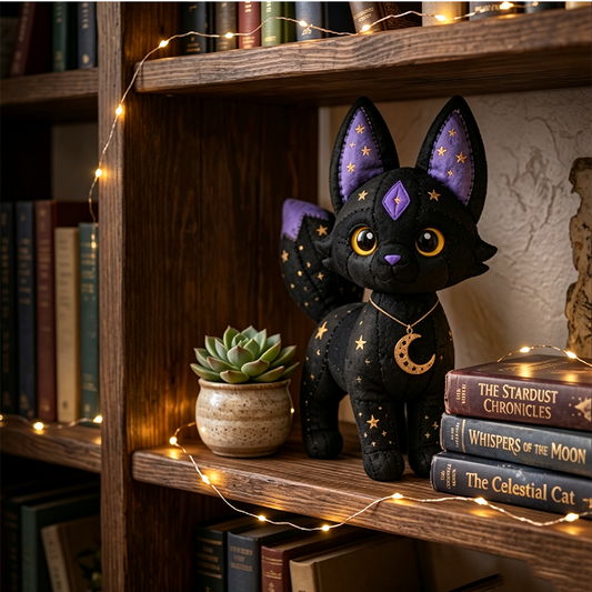 🔥LAST DAY 50% OFF - 🐱Mystic Patchwork Animal Sewing Kit – DIY Plush Craft Kit with Starry Fabric, Moon Charm