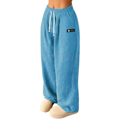 Women’s Corduroy High- Waisted Wide-Leg Pants